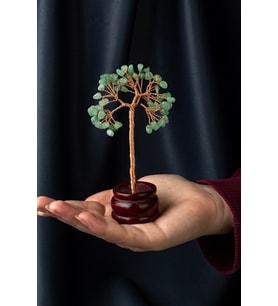 Aventurin Taşı El Yapımı 4x11cm Doğal Taş Dekoratif Hayat Ağacı