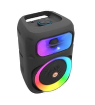 ROSE MS-2042-BT Bluetooth ve USB Girişli 8 İnch Şarjlı Işıklı Hoparlör (Siyah)
