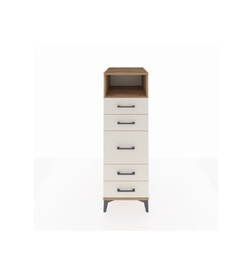 Kronos Dolap Tek Raflı 5 Çekmeceli 44x59x134 Çam-Aytaşı