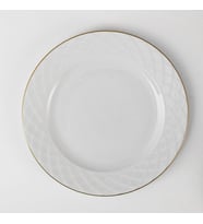 GÜRAL PORSELEN Alfa 6 Parça 25 Cm Servis Tabağı Mat Altın File