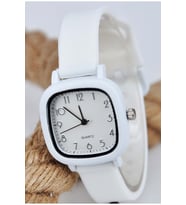 Oval Kasa Beyaz Silikon Kordonlu Şık Analog Genç Kız Kadın Kol Saati STA--1179