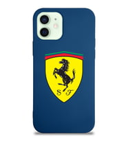 Apple iPhone 12 Uyumlu Lansman Kılıf Ferrari Tasarımlı Altı Kapalı İçi Kadife Kaplı  Kapak (Şeffaf)