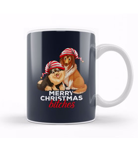 Merry Christmas Bitches Dog Kupa Bardak Porselen