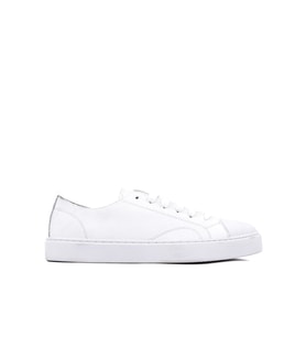 Shoetyle - Hakiki Deri Beyaz Renk Günlük Erkek Sneaker - 666-25