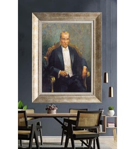 Gümüş Çerçeveli Atatürk Tablo ds371