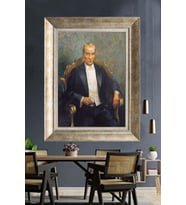 Gümüş Çerçeveli Atatürk Tablo ds371