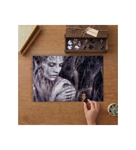 Ağaç Kadın Tasarımı 240 parça Ahşap Puzzle Ahşap Kutuda MP01991