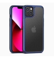 Apple iPhone 13 Mini Kılıf Zore İnoks Fiber Yüzey Tasarım Kılıf (Mavi)