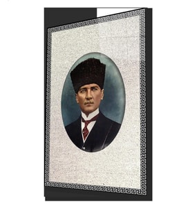 Atatürk Cam Tablo 4 mm Dayanıklı Temperli Cam