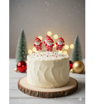 5 Adet Noel Baba (Santa Claus) Pasta Süsü Seti - Yılbaşı Cupcake ve Kek Dekorasyon Figürleri