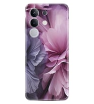 Vivo Y29 Kılıf Boutique Baskılı Resimli Çiçek Mor Pcode -028