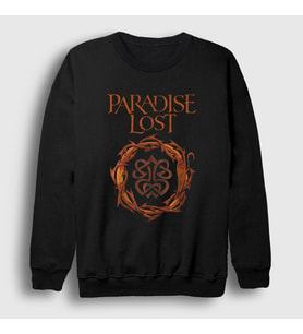 Presmono Unisex Siyah Logo Paradise Lost Sweatshirt 549970tt