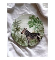 Tropikal Safari Zebra Deseni Duvar Tabağı Dekoratif Duvar Süsü No:221
