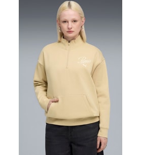 Puma Ess Scrıpt Half-Zip Crew Kadın Sweatshirt