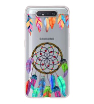 PrintiFy Samsung Galaxy A80 ile Uyumlu 1mm Slim Fit Nazar Boncuğu 6 Baskılı Şeffaf  Kılıf