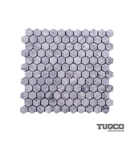 1’’ Hexagon Gümüş Eskitme Mermer Mozaik