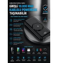 10000 mAh Powerbank 4 Portlu Hızlı Şarj Dijital Göstergeli