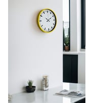 36 Cm Sarı Dekoratif Duvar Saati (Standart)
