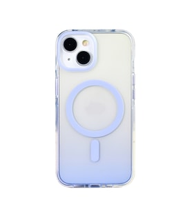 Apple iPhone 14 Uyumlu Kılıf M-safe Şarj Özellikli Transparan Renk Geçişli Zore Toros Kapak (Lila)