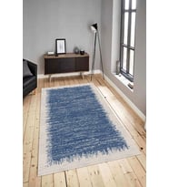 Dijital Baskılı Yıkanabilir Kaymaz Modern Renkli Salon Halısı Mutfak Halısı Yolluk ND-HY-934 (Mavi)