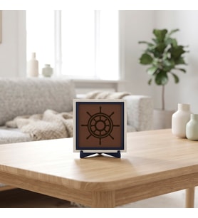Dümen Motifli Modern Dekoratif Obje, Yaşam Alanınıza Deniz Esintisi Katan Tasarım 10x10 cm