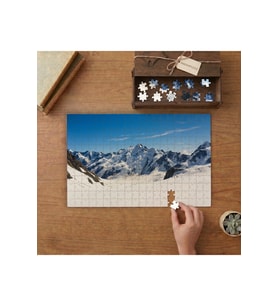 Karlı Dağlar - Manzara Tasarımı 240 parça Ahşap Puzzle Ahşap Kutuda MP03385