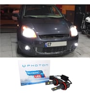 Fiesta Mk5 Led Xenon Uzun + Kısa Far Ampulü H4 Ultimate 9500 Lumens Yeni Seri Beyaz 2001-2008