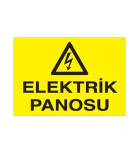 Elektrik Panosu Uyarı Levhası 30x40cm (Karışık)