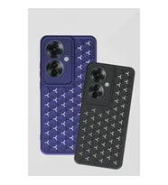 Oppo Reno 11f Kılıf Petek Silikon Kapak - Lacivert