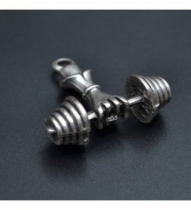 Halter - Dambıl Kolye Ucu - Antik Gümüş Kaplama - Kod:163