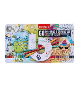 Bruynzeel Colouring & Drawing Set Small Artists 60'lı (Karışık)