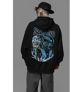 Subzero Baskılı Unisex Oversize Anime Karakter Hoodie