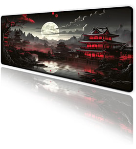 Japon Minka Temalı Gamer Kaymaz Masa Üstü Oyun Gaming Klavye Mouse Pad 70x30cm