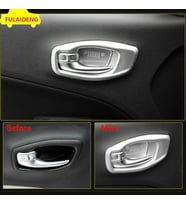 Jeep Renegade Uyumlu İç Kapı Kolu Çerçevesi 4 Parça Silver