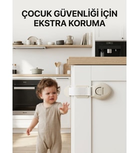 Dolap ve Çekmeceler İçin Çocuk Güvenlik Kilidi Pratik Emniyet Aparatı
