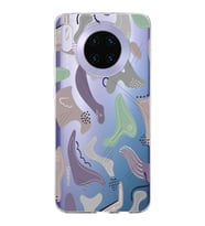 Huawei Mate 30 Uyumlu Kapak Abstrackt Tasarımlı Şeffaf Silikon Kılıf