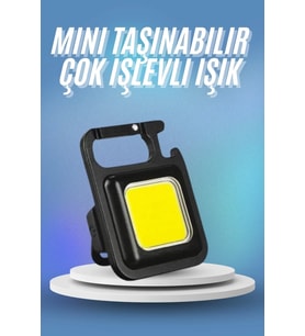 Işıldak Usb Şarjlı Cep El Feneri Taşınabilir Mini Led Işık Çok Fonksiyonlu