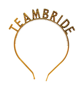 Altın Renk Team Bride Taç – Gelin ve Nedime Tacı