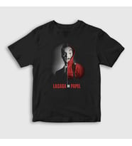 Presmono Unisex Çocuk Siyah Berlin V2 La Casa De Papel T-Shirt 196652tt