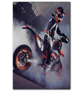 Cakatablo Supermoto KTM Dumanlı Hava Görseli MDF Tablo