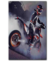 Cakatablo Supermoto KTM Dumanlı Hava Görseli MDF Tablo