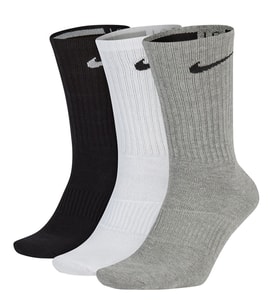 Nike Dri Fit Performance Lightweight Crew 3pair Erkek Anrenman Çorap Siyah-Beyaz-Gri 3'lü