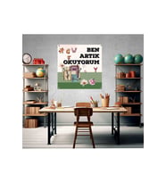Ben Artık Okuyorum Fotoğraf Panosu Branda 100x100