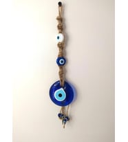 Cam Nazar Kötü Göz Kovucu Hand Made Ağaç Duvar Dekorasyonu Hasır Nazarlık Duvar Ağaç Ev Süsü