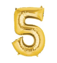 5 yaş gold 100 cm folyo rakam balon