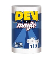Maylo Dev Kağıt Havlu Kokusuz 1 Rulo 2 Katlı Ultra Emici Temizlik İçin İdeal