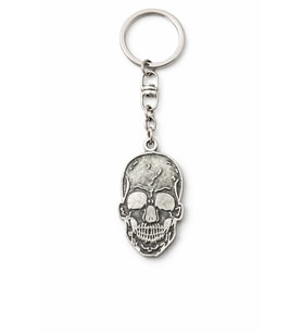 Kuru Kafa Figürlü Gümüş Renk Unisex Metal Anahtarlık