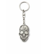 Kuru Kafa Figürlü Gümüş Renk Unisex Metal Anahtarlık