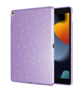 Apple iPad 9. Nesil 10.2 Kılıf Işıltılı Parlak Görünüm Koton Case A2602 A2603 A2 (Lila)