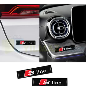 Audi S Line Kapı Kolu Torpido Konsol Ayna Damla Silikon Araba Oto Sticker Etiket Yapıştırma 2 Adet